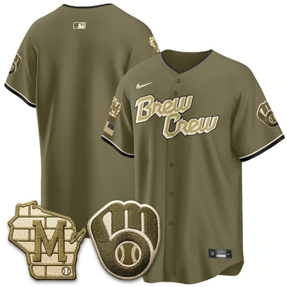 MIL New Era Olive 2026 Armed Forces Day Jersey - All Stitched-DTD
