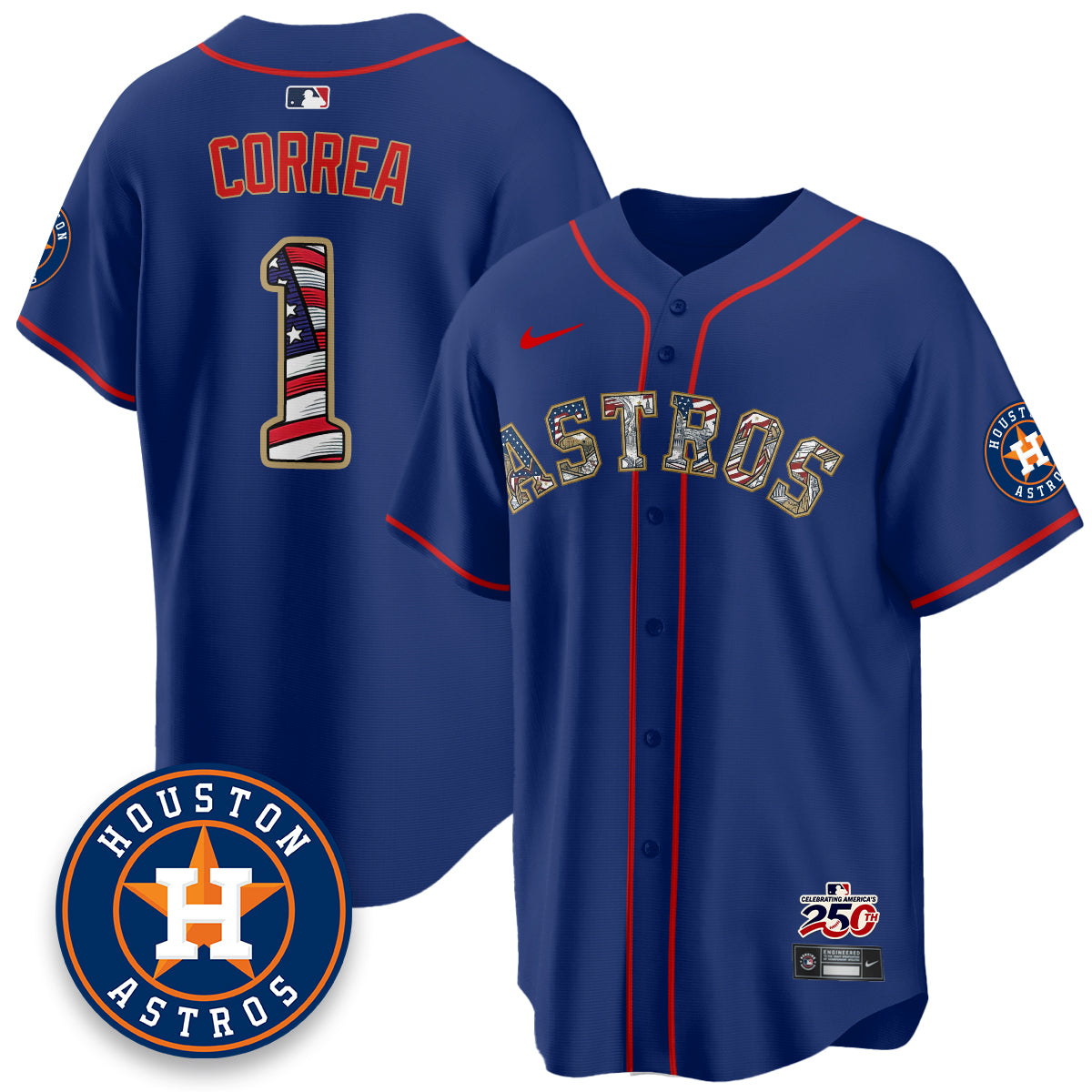 HOU 2026 Independence Day USA Vapor Limited Jersey - Stitched-DTD