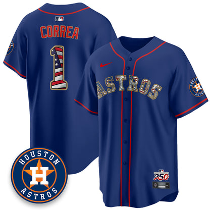 HOU 2026 Independence Day USA Vapor Limited Jersey - Stitched-DTD
