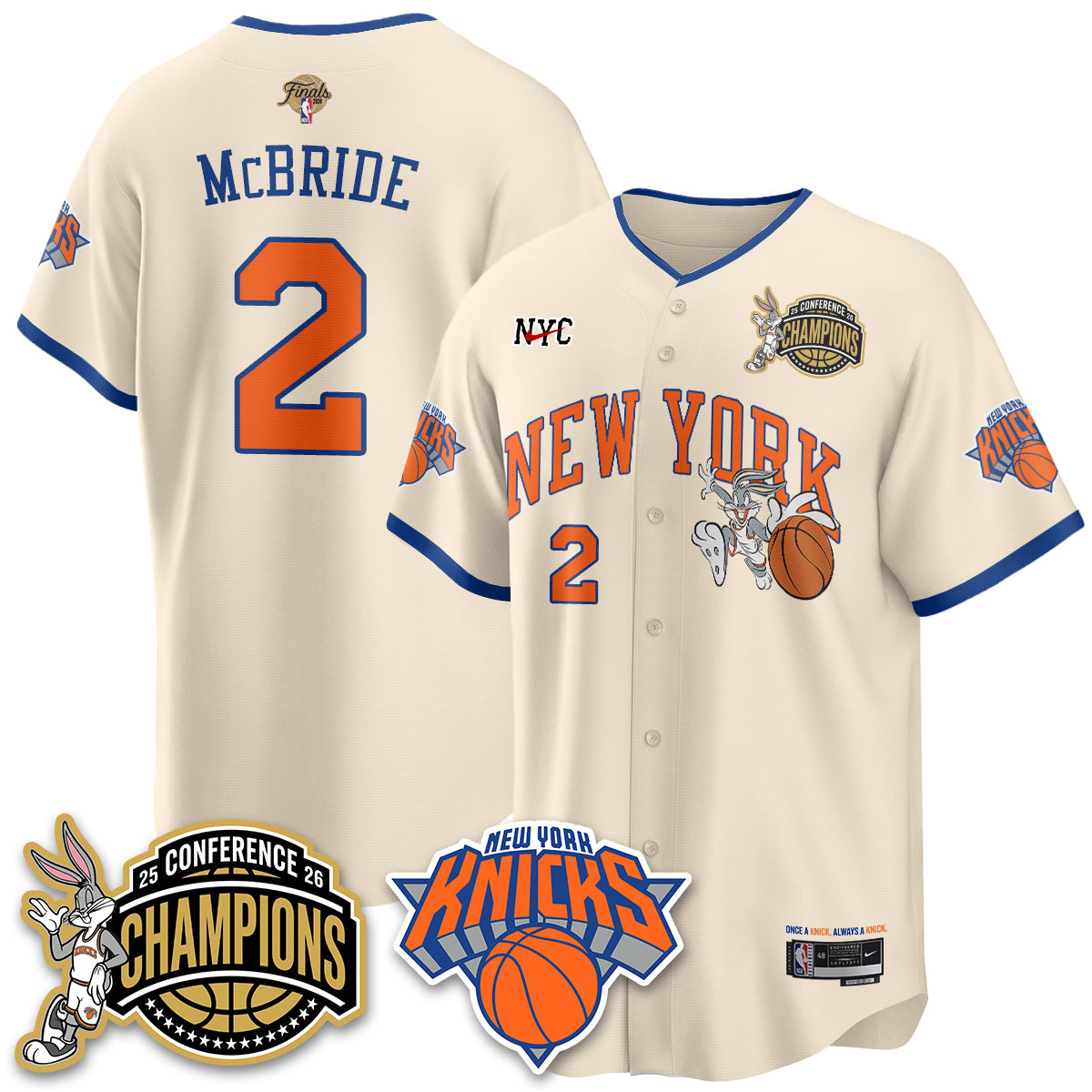NYK 2026 NBA Finals x Bunny Vapor Jersey V2- Stitched-DTD