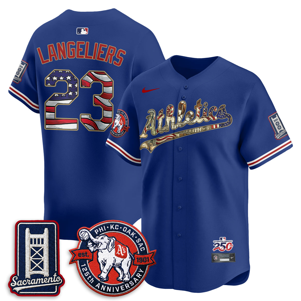 OAK  2026 Independence Day USA Vapor Jersey - Stitched-DTD