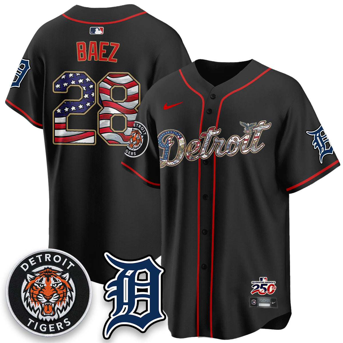 DET 2026 Independence Day USA Vapor Limited Jersey - Stitched-DTD