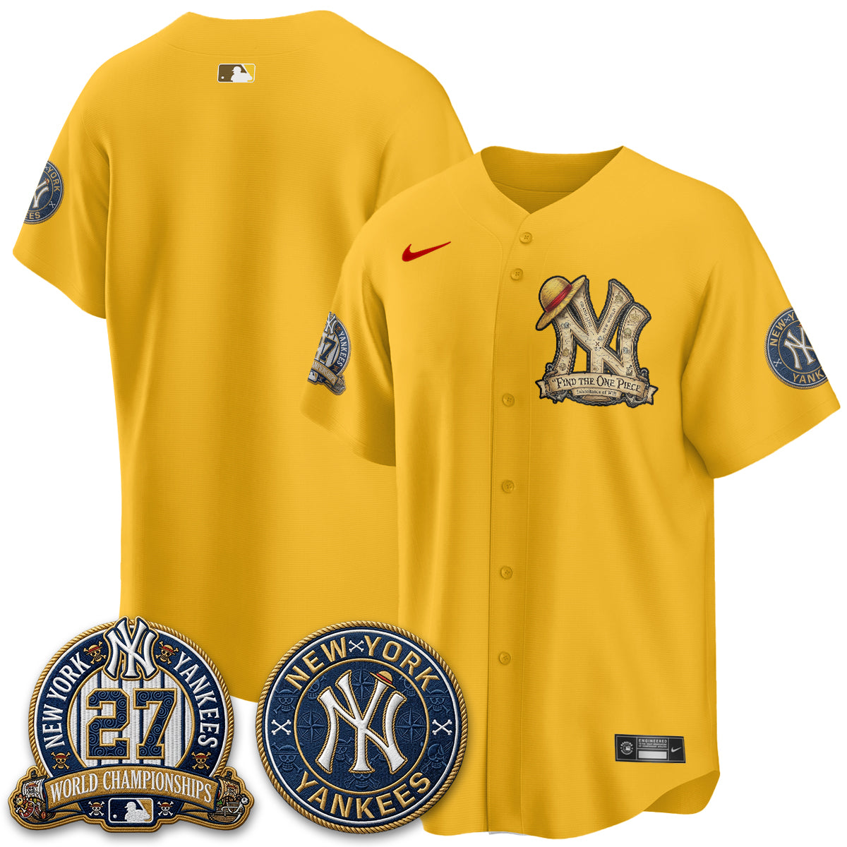 NYY x OP Japanese Cartoon Limited Jersey -  Stitched-DTD