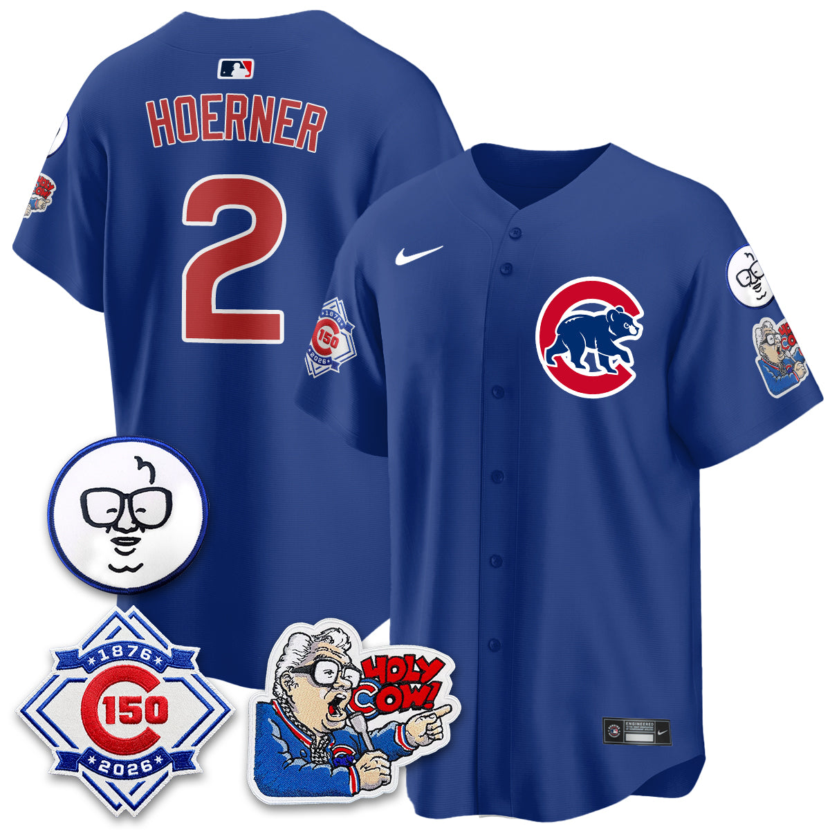 CHC 150th Anniversary Harry Caray Holy Cow Vapor Premier Limited Jersey - All Stitched V2-DTD