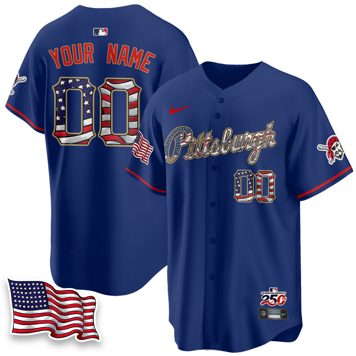 PIT 2026 Independence Day USA Vapor Limited Custom Jersey - Stitched-DTD