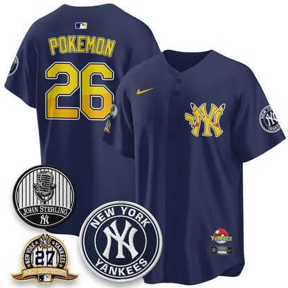 NYY x PKM Cartoon Limited Jersey -  Stitched-DTD