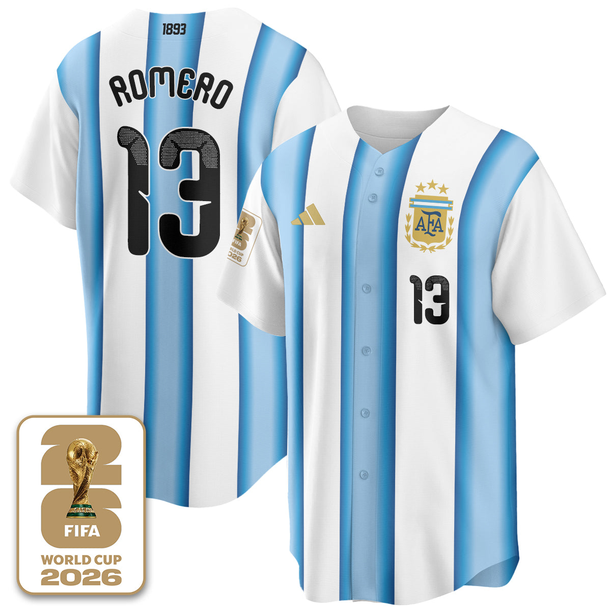 Argentina Soccer National Team x Baseball Vapor Limited Jersey - Stitched-DTD