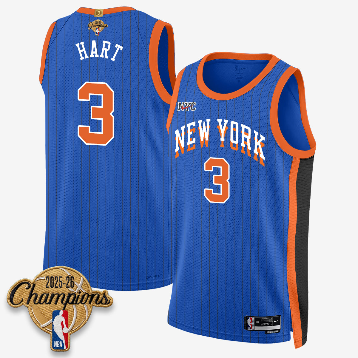 NYK 2026 Basketball Champions Vapor Jersey V2- Stitched-DTD