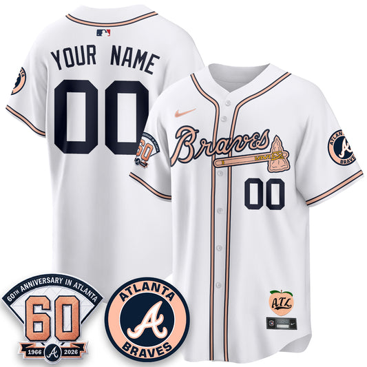 ATL 60th Anniversary Peach Edition Vapor Premier Limited Custom Jersey - All Stitched-DTD
