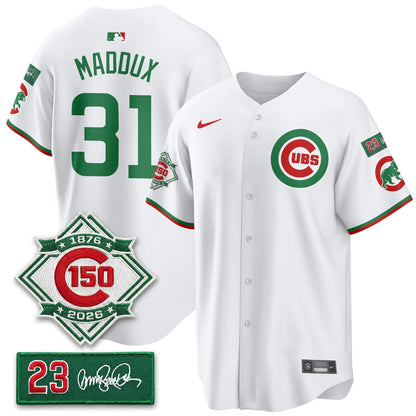 CHC Limited Mexico Jersey - 150th Anniversary + Ryne Sandberg Tribute Patch All Stitched-DTD
