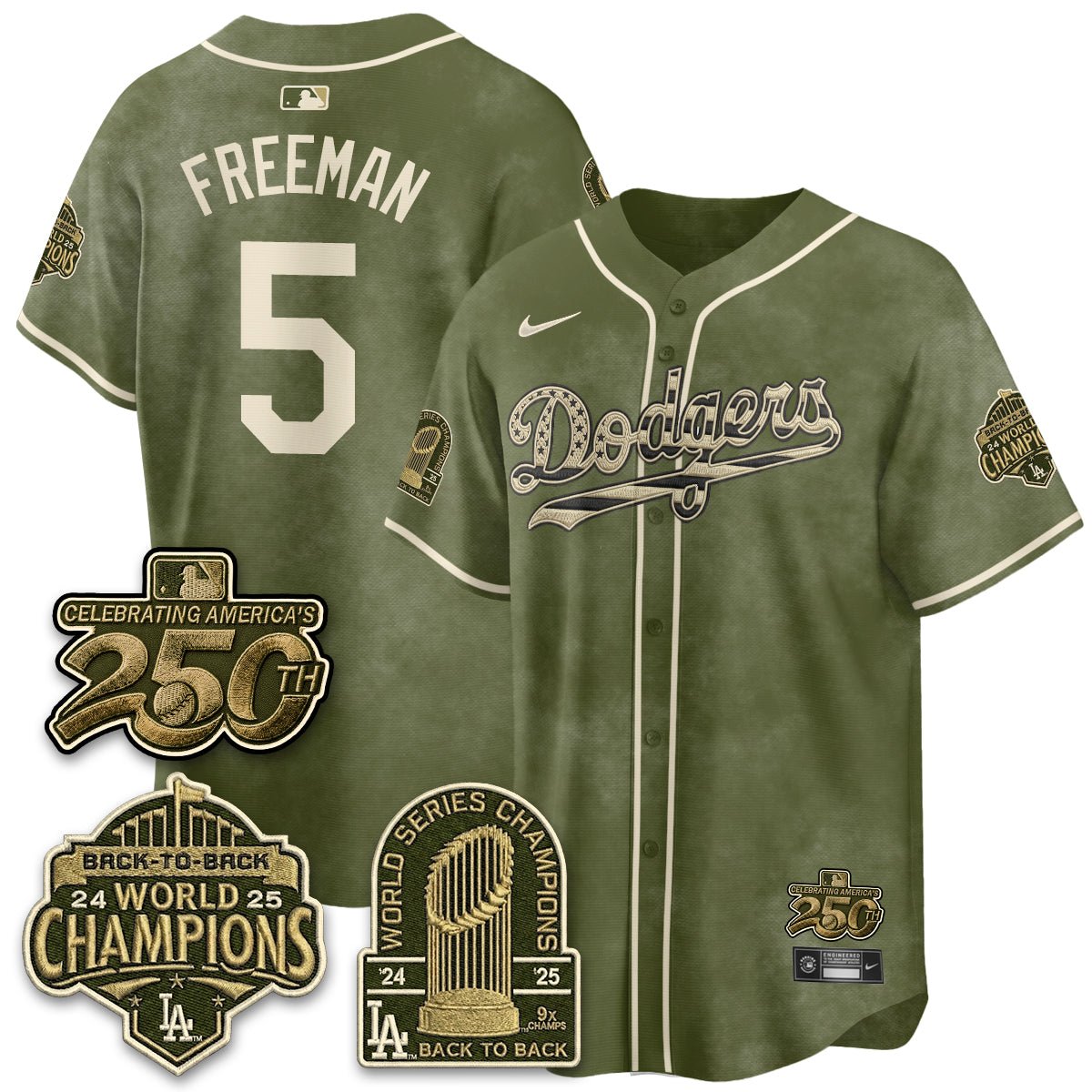 LAD New Era Olive 2026 Armed Forces Day Jersey -All Stitched V2-DTD