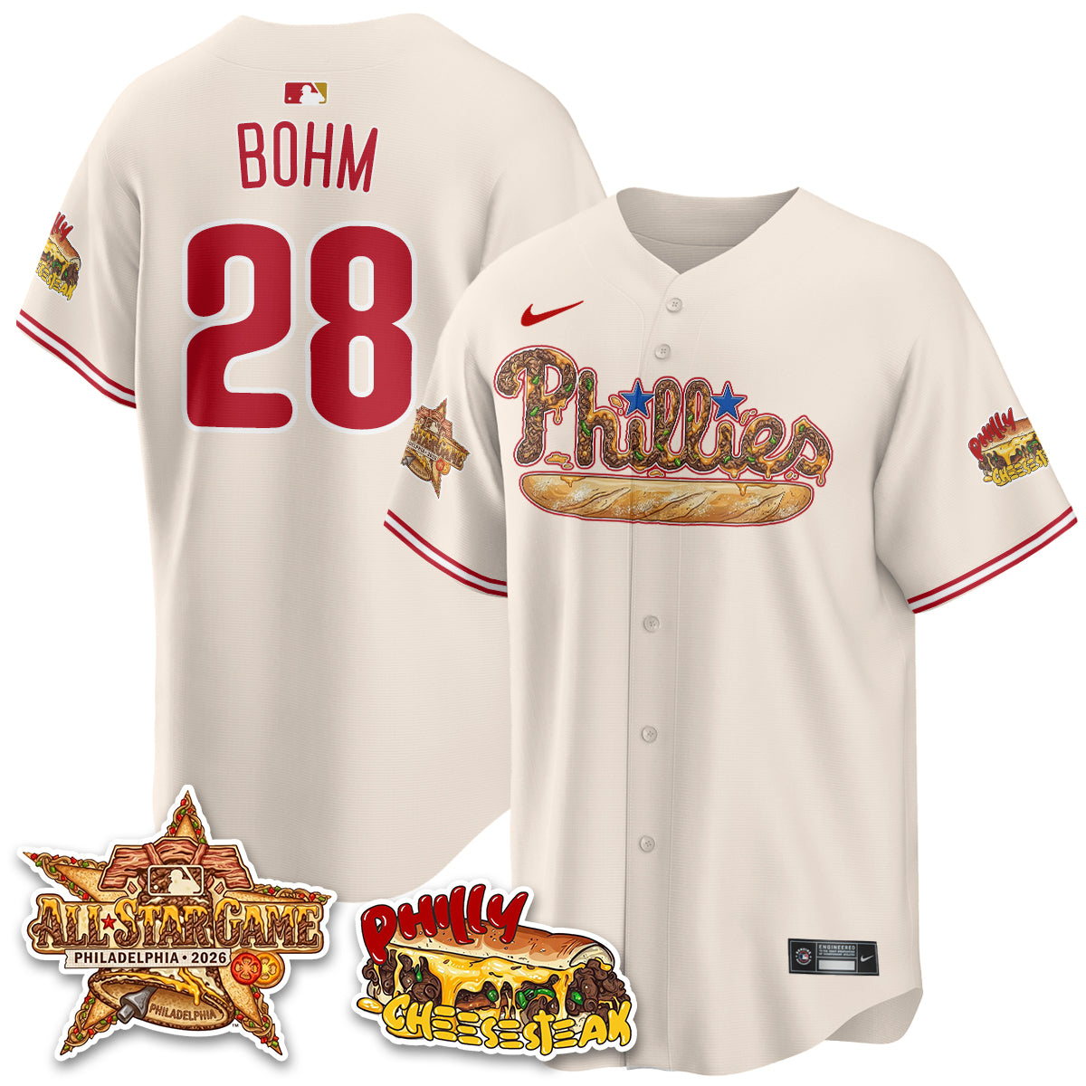 Philadelphia Phillies Cheesesteak Edition Vapor Limited Jersey - Stitched-DTD
