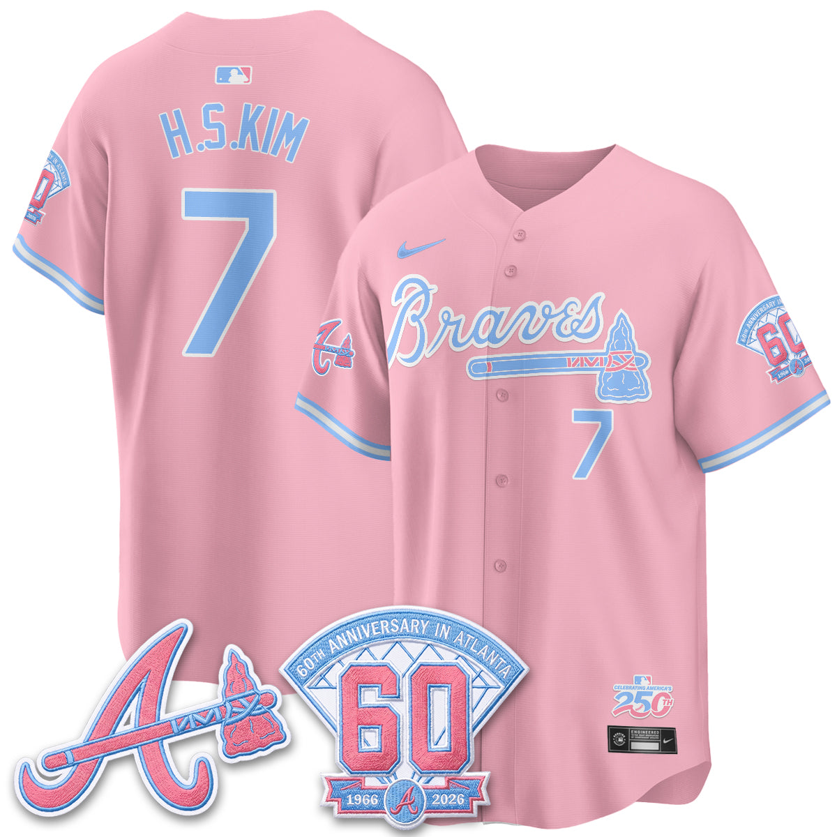 ATL x Bubblegum Vapor Jersey - Stitched-DTD