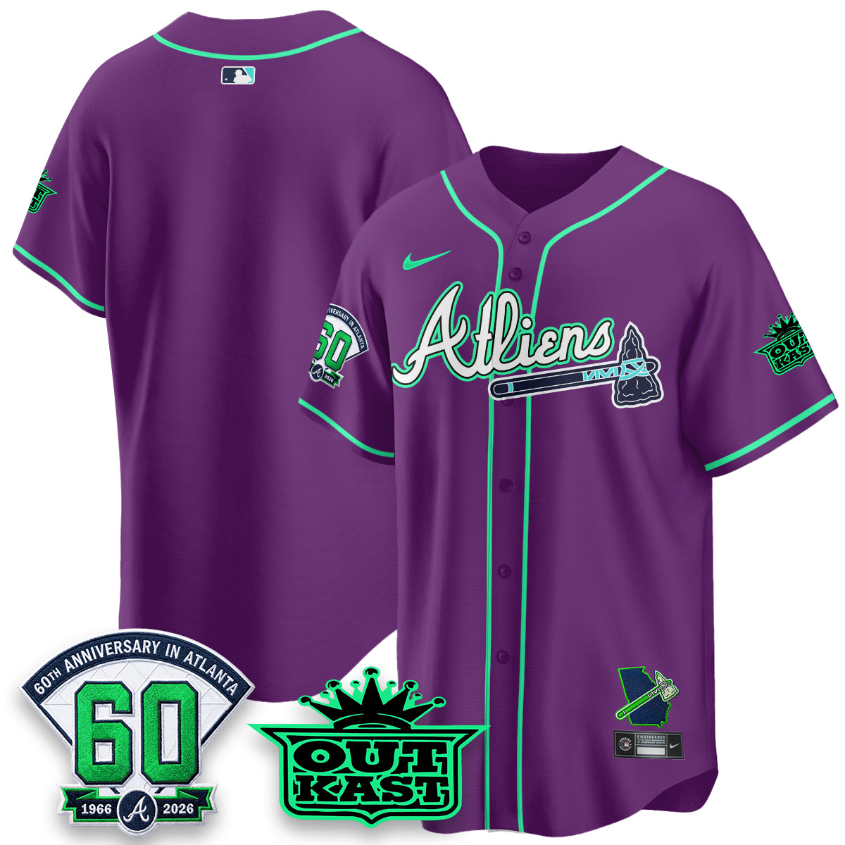 ATL x Atliens Cool Base Galaxy Version Jersey - Stitched-DTD