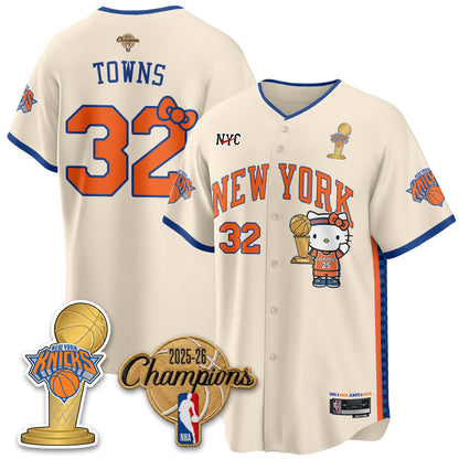 NYK 2026 NBA Champions x Meow Kitty Vapor Jersey - Stitched-DTD