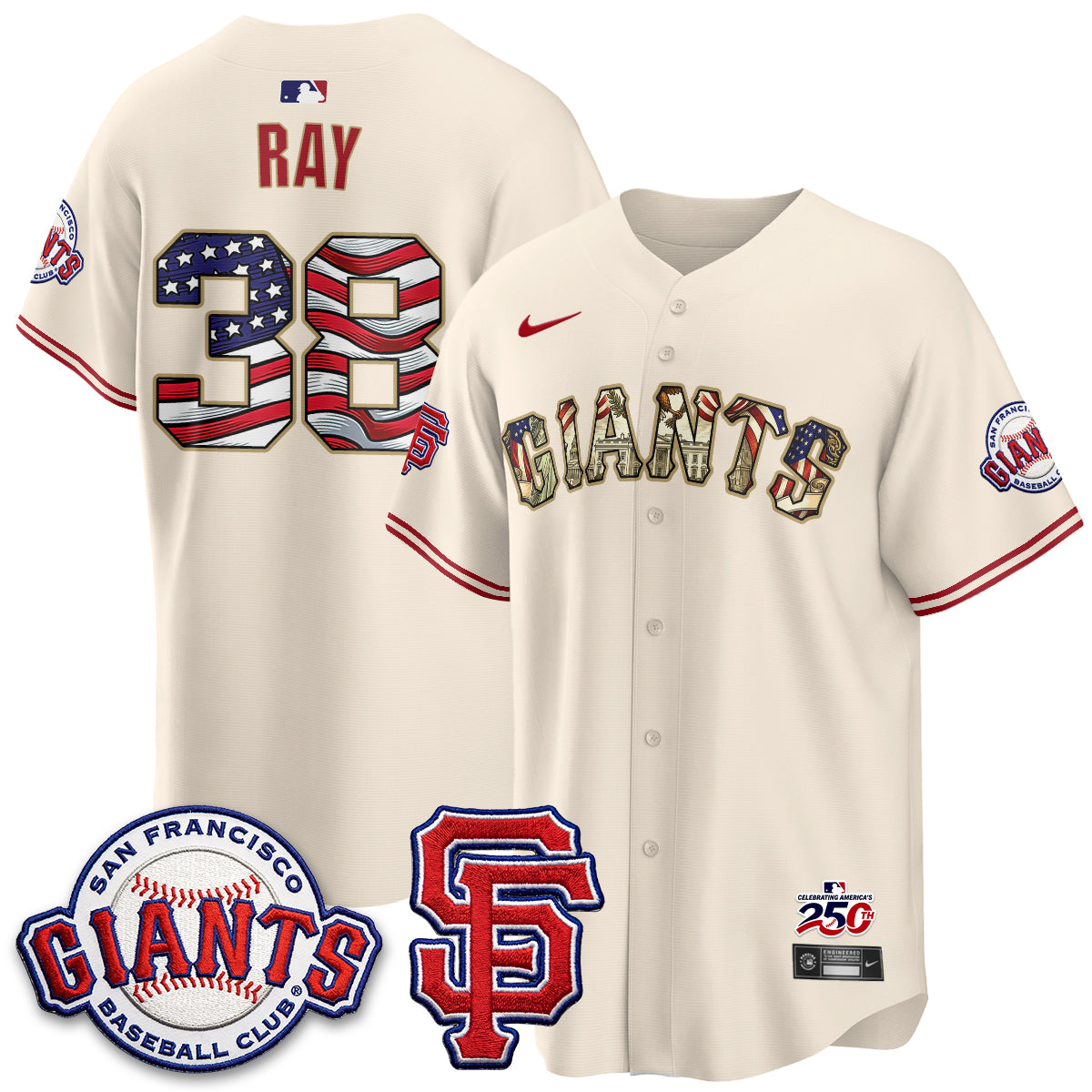 San Francisco Giants2026 Independence Day USA Jersey - All Stitched-DTD