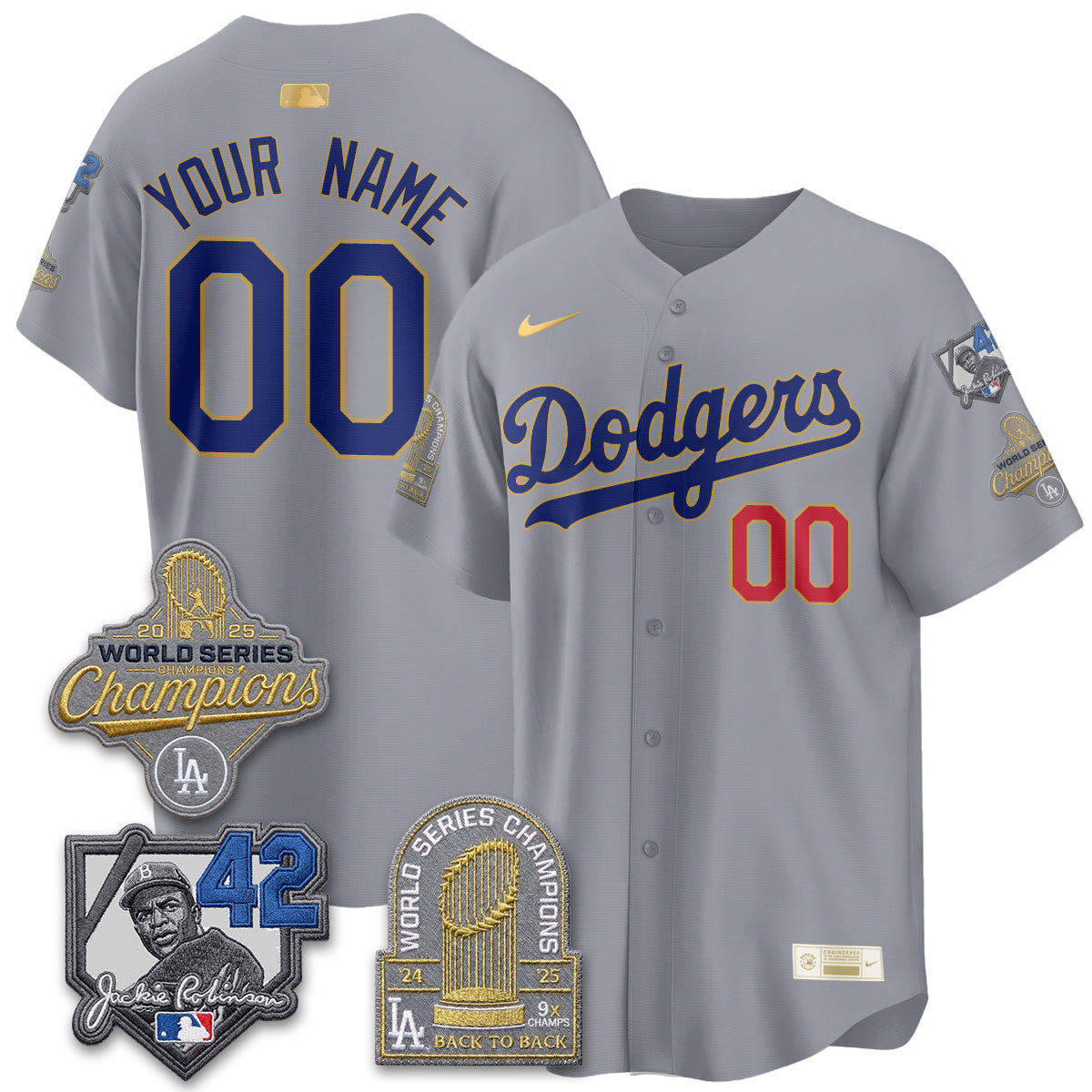 LAD 2026 Jackie Robinson New Era Vapor Custom Limited Jersey - All Stitched-DTD