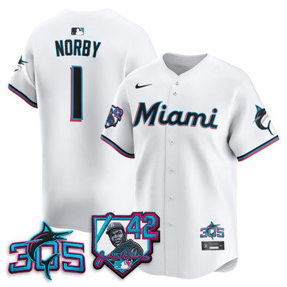 MIA 2026 Jackie Robinson New Era Vapor Limited Jersey - All Stitched-DTD