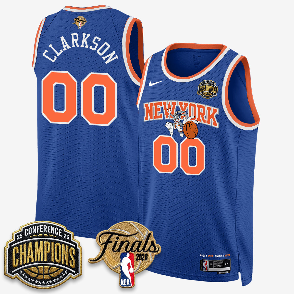 NYK 2026 NBA Eastern Conference Champions x Looney Tunes Vapor Jersey V2- Stitched-DTD