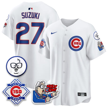 CHC 150th Anniversary Harry Caray Holy Cow Vapor Premier Limited Jersey - All Stitched V2-DTD