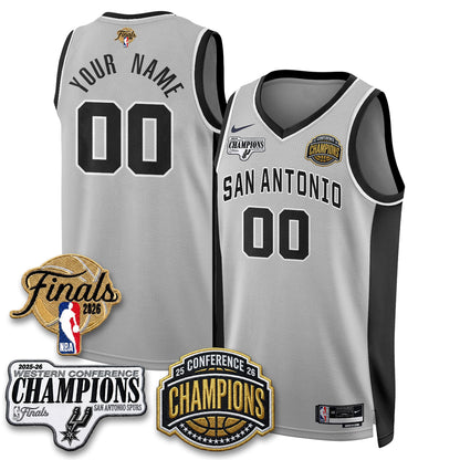 SAS 2026 NBA Western Conference Champions Vapor Custom Jersey - Stitched-DTD