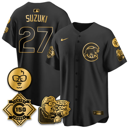 CHC 150th Anniversary Harry Caray Holy Cow Vapor Premier Limited Jersey - All Stitched V3-DTD