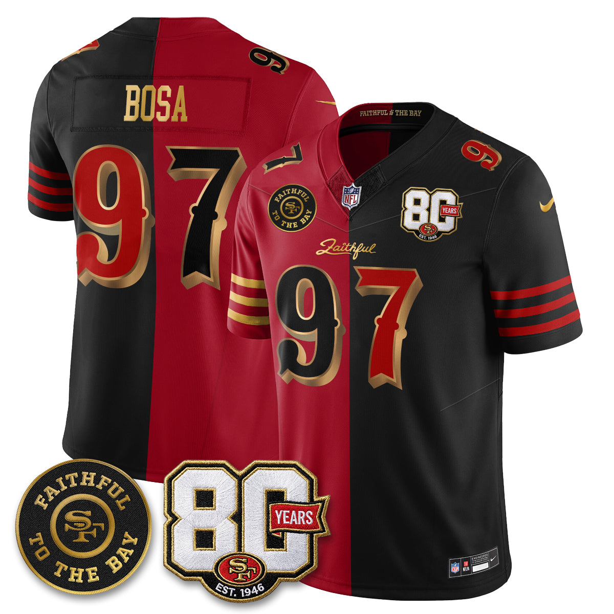 SF “Rivalries” Vapor Limited Jersey - Faithful To The Bay Patch - All Stitched-DTD