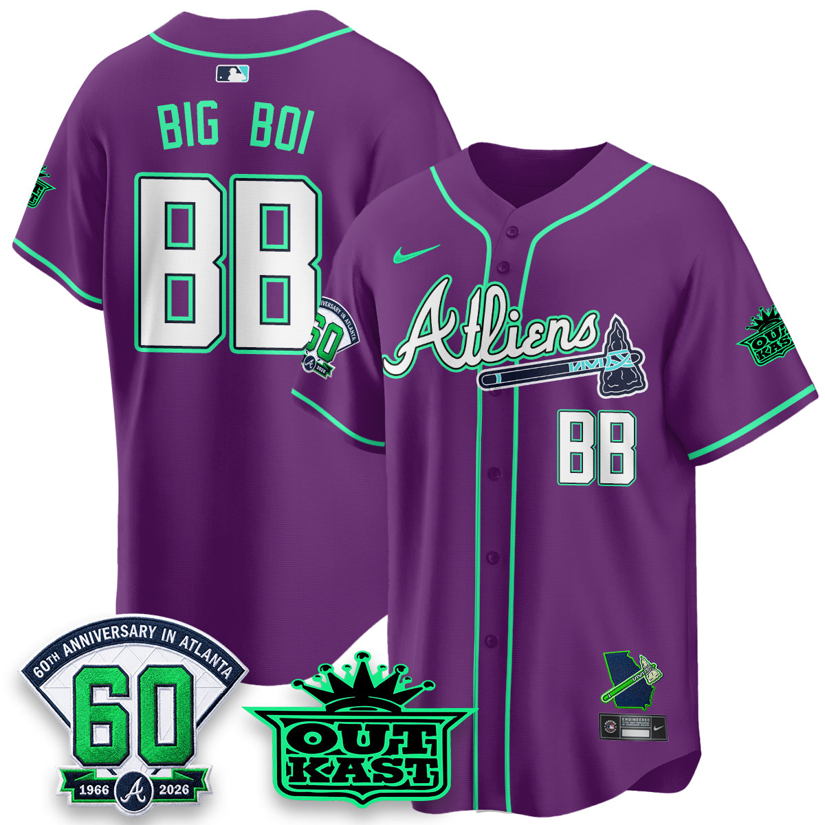 ATL x Atliens Cool Base Galaxy Version Jersey - Stitched-DTD