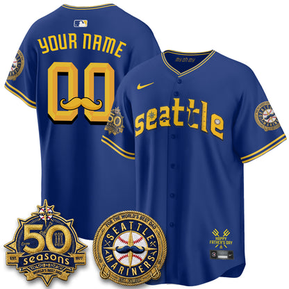 SEA Happy Father's Day Vapor Custom Jersey - Stitched-DTD