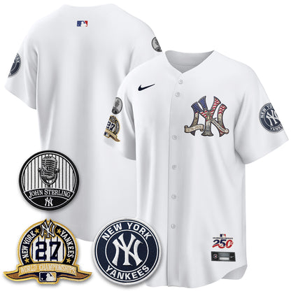 NYY Independence Day USA Vapor Limited Jersey - Stitched-DTD