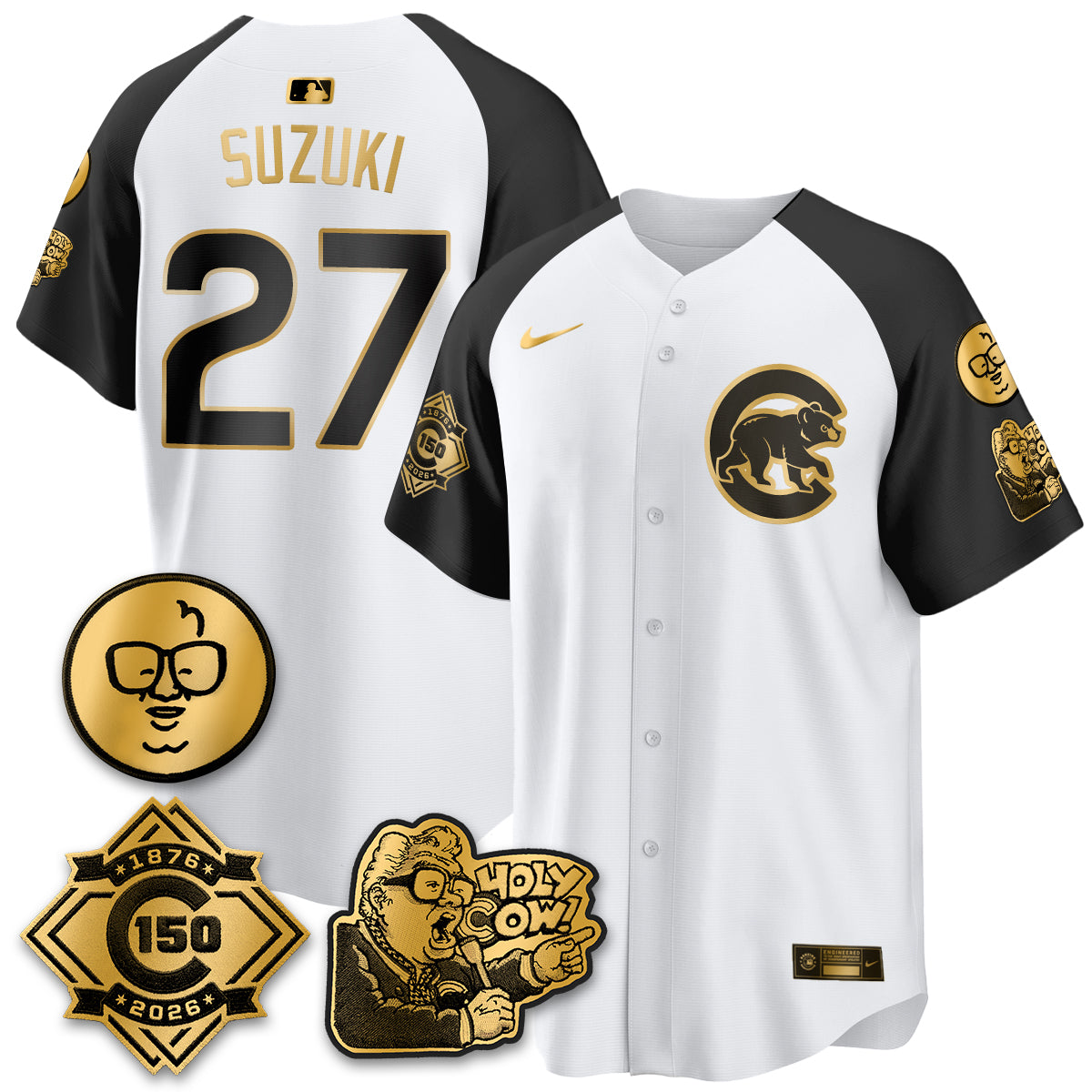 CHC 150th Anniversary Harry Caray Holy Cow Vapor Premier Limited Jersey - All Stitched V3-DTD
