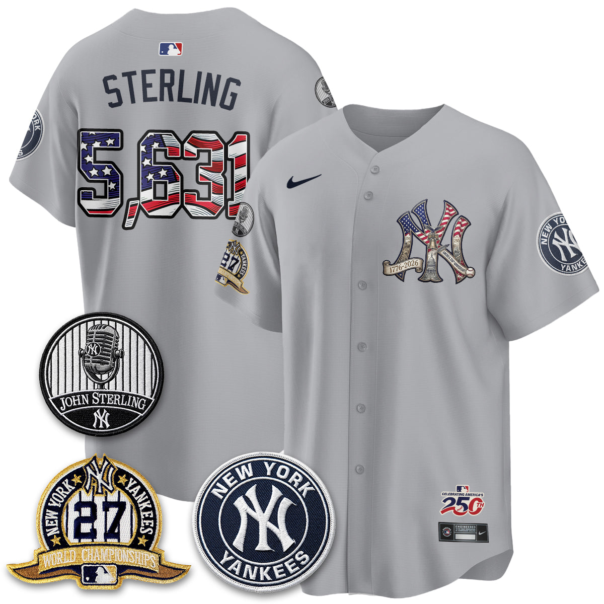 NYY Independence Day USA Vapor Limited Jersey - Stitched-DTD