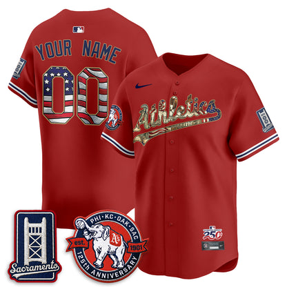 OAK  2026 Independence Day USA Vapor Custom Jersey - Stitched-DTD
