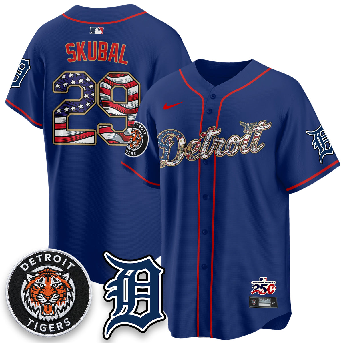 DET 2026 Independence Day USA Vapor Limited Jersey - Stitched-DTD