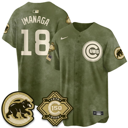 CHC New Era Olive 2026 Armed Forces Day Jersey -All Stitched-DTD