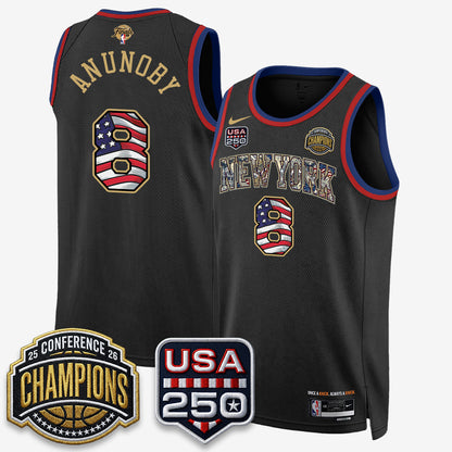 NYK 2026 NBA Eastern Conference Champions x Fourth of July Vapor Jersey - Stitched-DTD