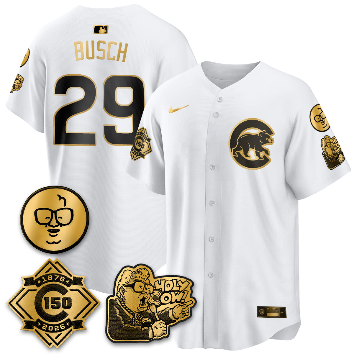 CHC 150th Anniversary Harry Caray Holy Cow Vapor Premier Limited Jersey - All Stitched V3-DTD