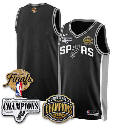 SAS 2026 NBA Western Conference Champions Vapor Jersey - Stitched-DTD