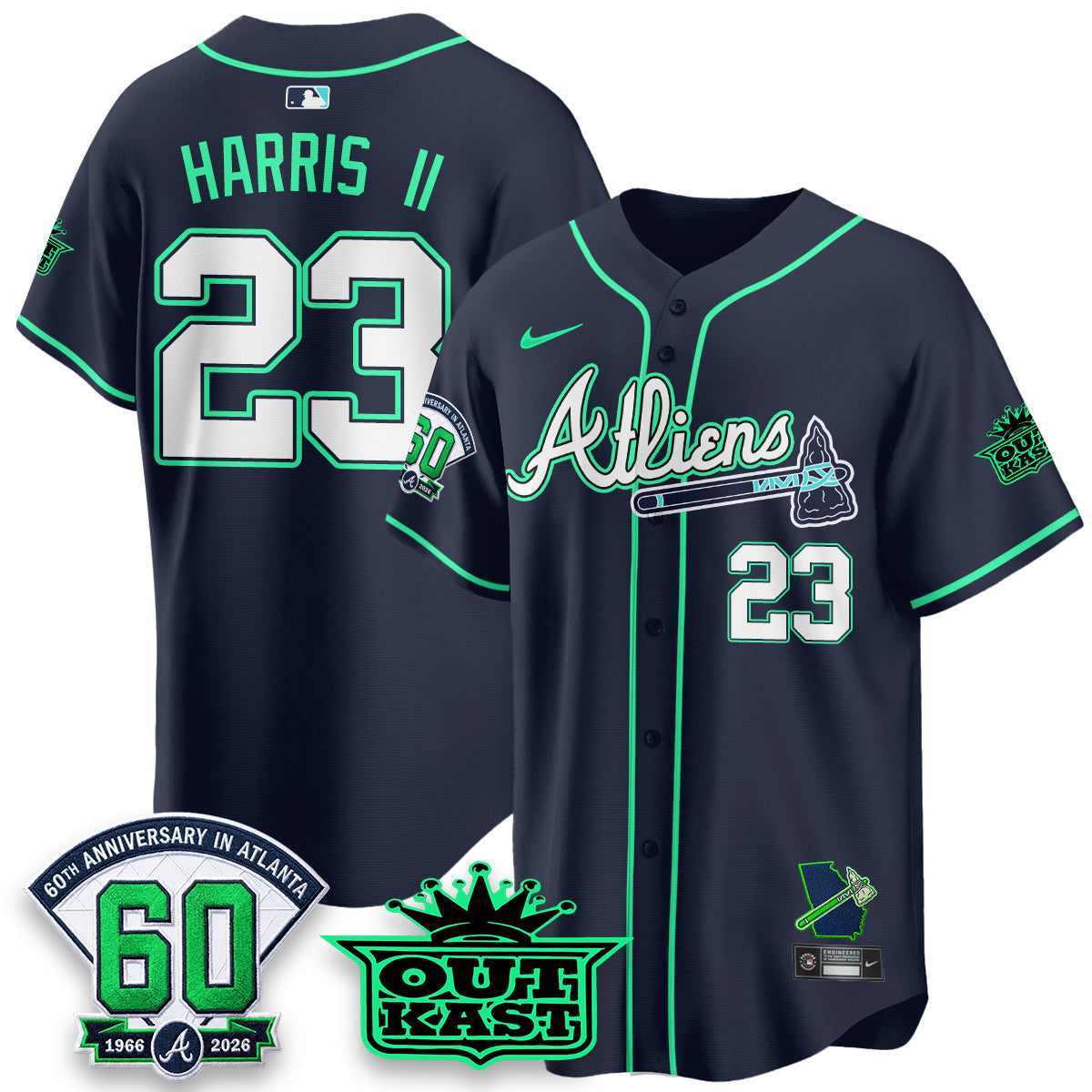 ATL x Atliens Cool Base Galaxy Version Jersey - Stitched-DTD