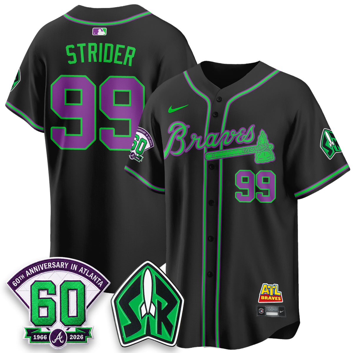 ATL 60th Anniversary Space Ranger Edition Vapor Limited Jersey - All Stitched-DTD