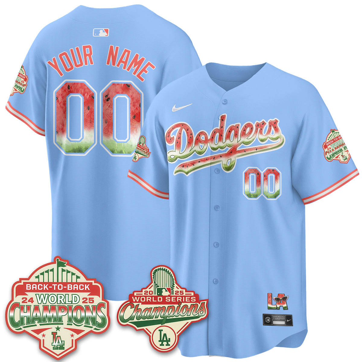 LAD National Watermelon Day Vapor Custom Jersey - Stitched-DTD