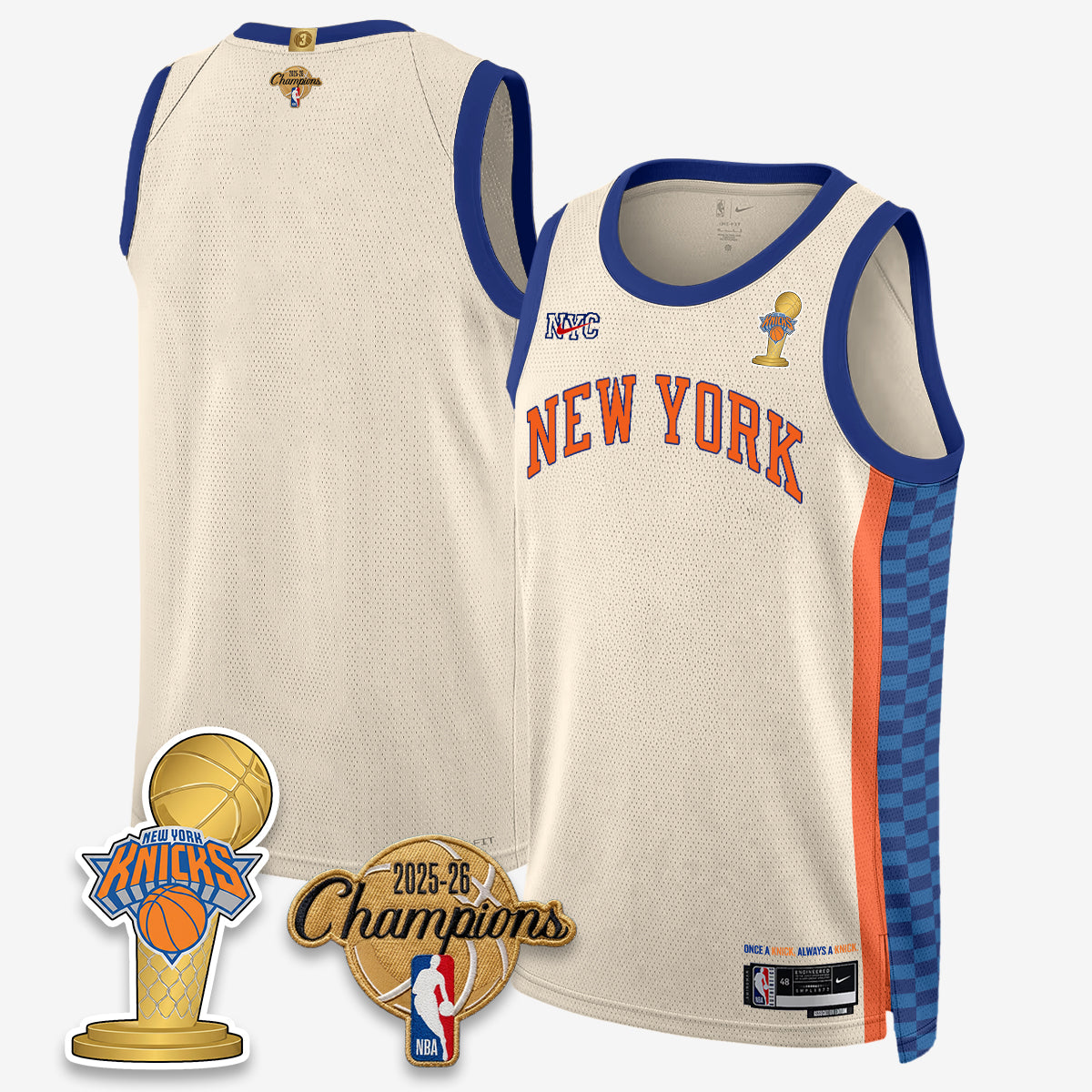 NYK 2026 Basketball Champions Vapor Jersey - Stitched-DTD