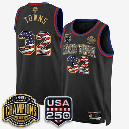 NYK 2026 NBA Eastern Conference Champions x Fourth of July Vapor Jersey - Stitched-DTD