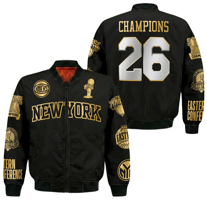 NYK 2026 NBA Finals Champions Limited Edition Bomber Jacket - Printed-DTD