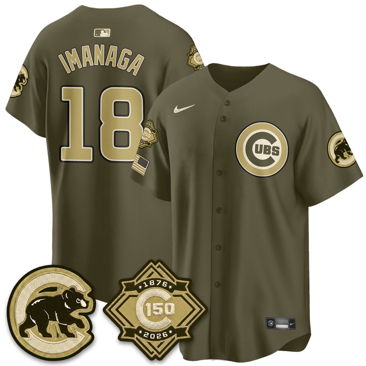 CHC New Era Olive 2026 Armed Forces Day Jersey -All Stitched-DTD