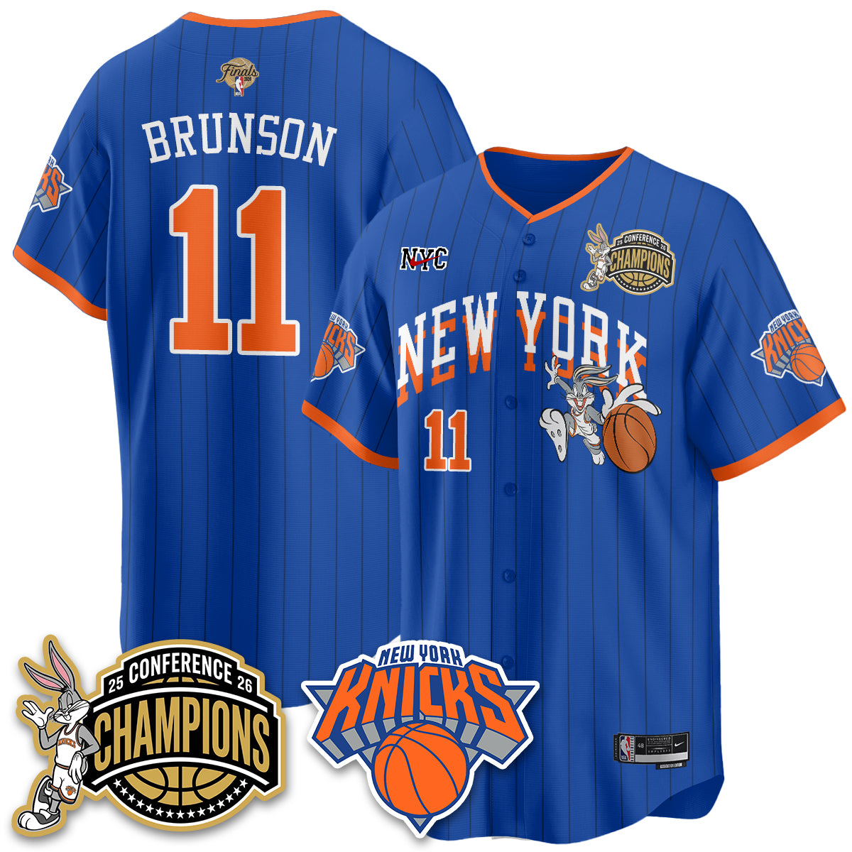 NYK 2026 NBA Finals x Bunny Vapor Jersey V2- Stitched-DTD