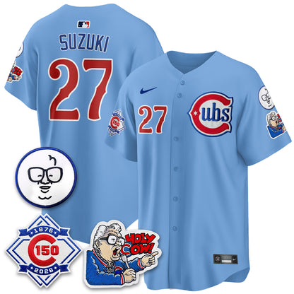 CHC 150th Anniversary Harry Caray Holy Cow Vapor Premier Limited Jersey - All Stitched V2-DTD