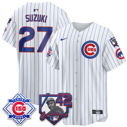 CHC 150th Anniversary & Jackie Robinson Day Patch Vapor Premier Limited Jersey - All Stitched-DTD