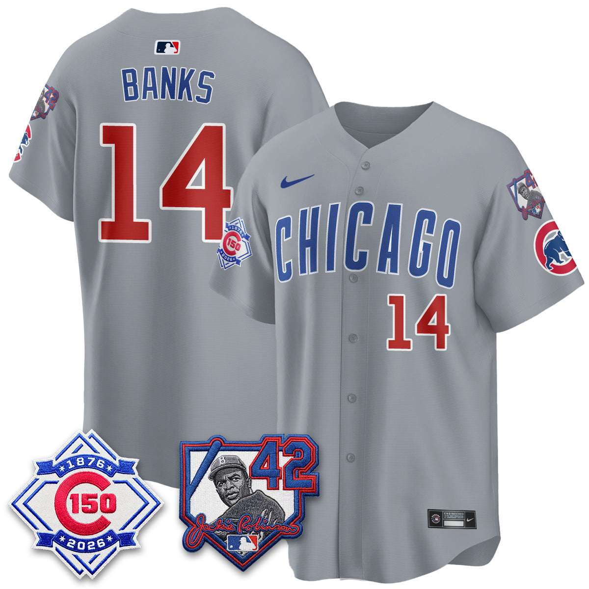 CHC 150th Anniversary & Jackie Robinson Day Patch Vapor Premier Limited Jersey - All Stitched-DTD