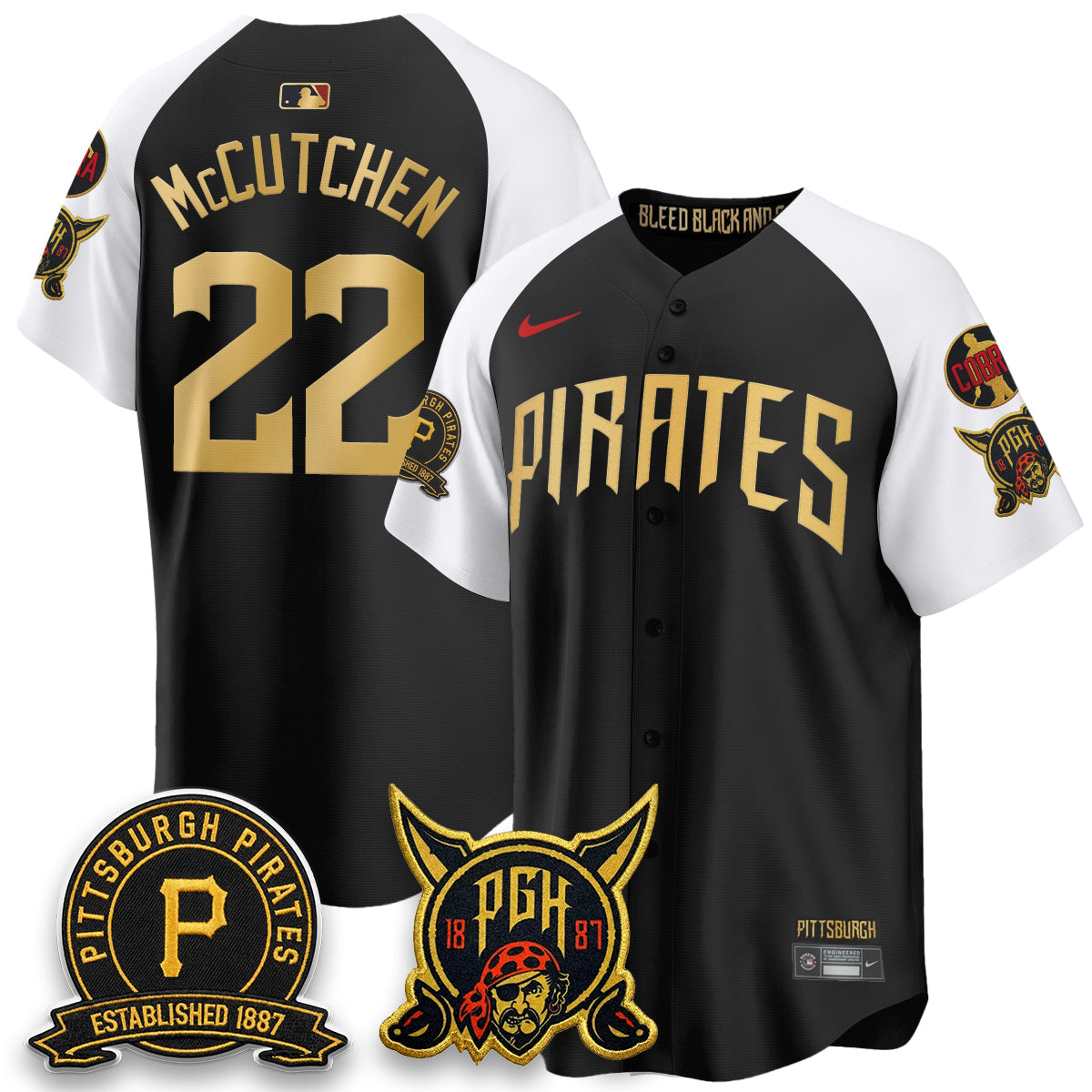 PIT Vapor Limited Jersey - Cobra & Est 1887 Patch - All Stitched-DTD